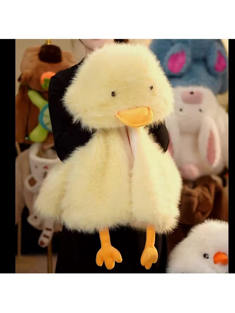 Thick Winter Coat for Girls Featuring an Adorable Duck Design