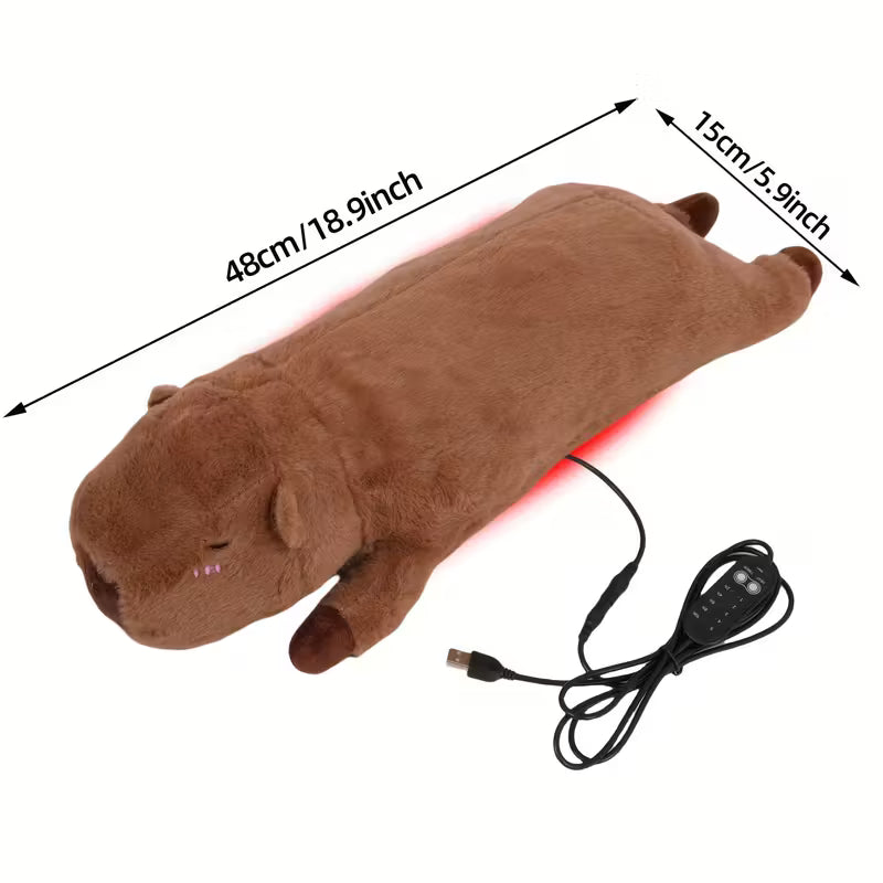Capybara Plush Heating Pillow, USB Electric Heating Pad 5V 2A